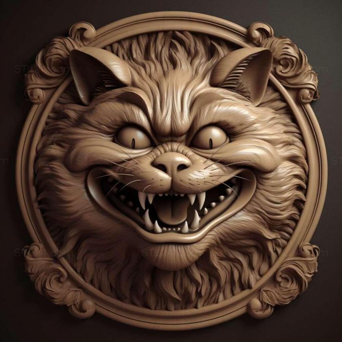 Nature and animals (cheshire cat 4, NATURE_4676) 3D models for cnc